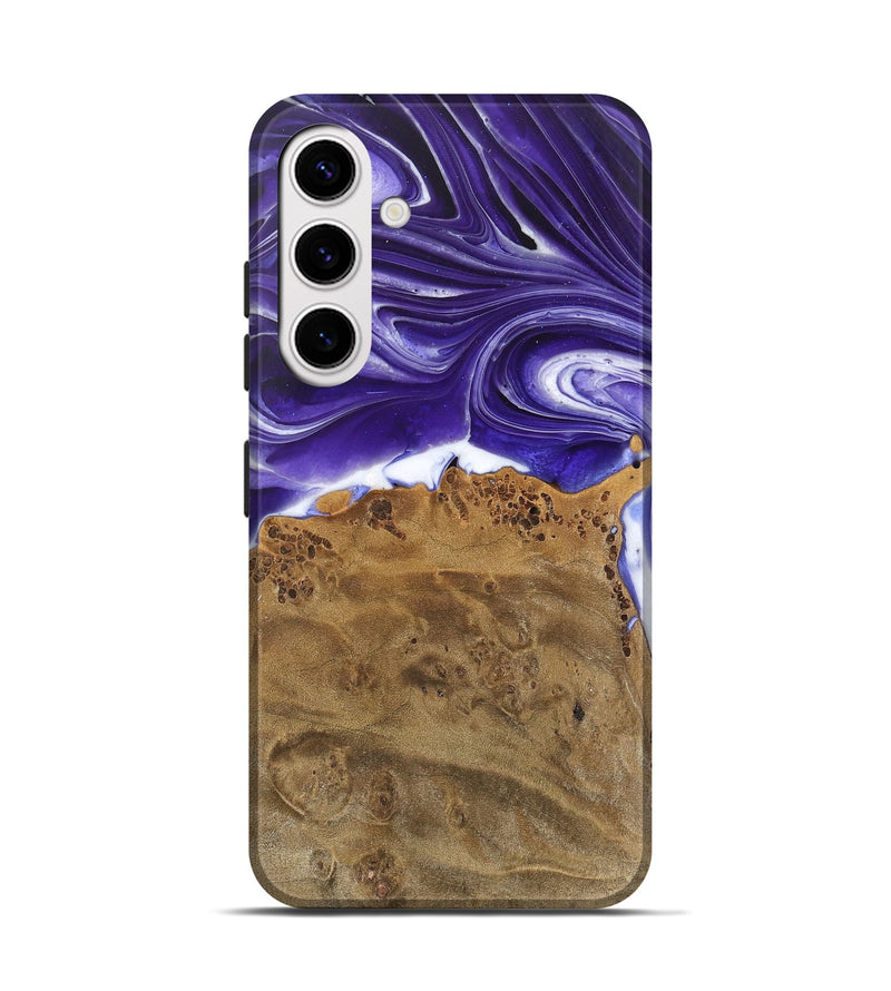 Galaxy S25 Wood Live Edge Phone Case - Estella (Purple, 745695)