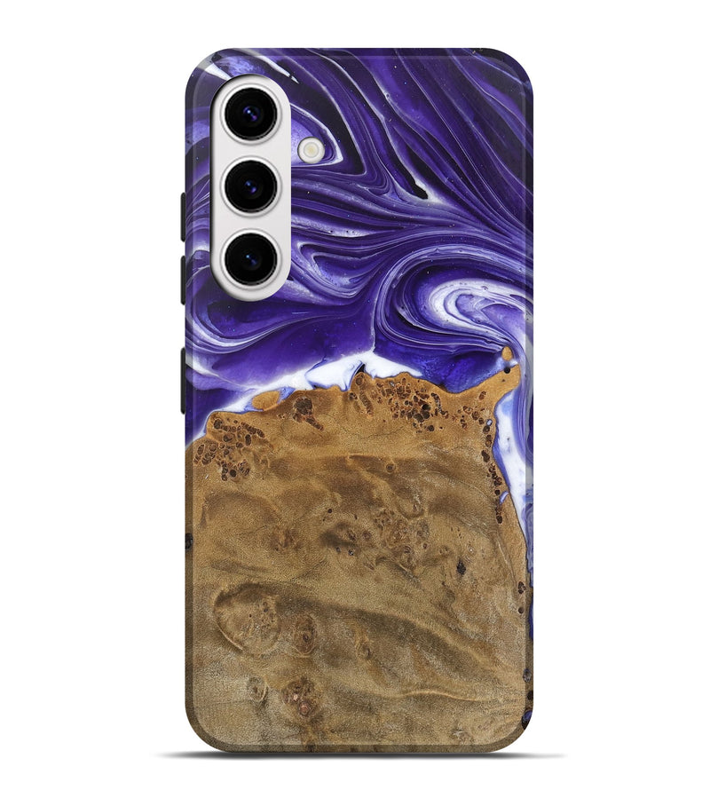 Galaxy S25 Plus Wood Live Edge Phone Case - Estella (Purple, 745695)