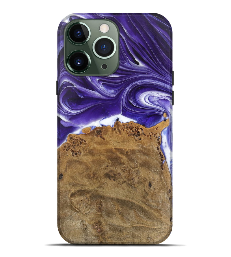 iPhone 13 Pro Max Wood Live Edge Phone Case - Estella (Purple, 745695)