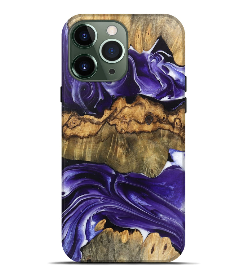 iPhone 13 Pro Max Wood Live Edge Phone Case - Ernest (Purple, 745696)