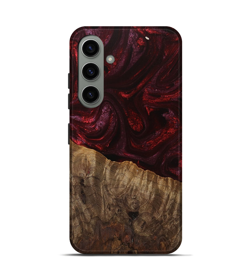 Galaxy S24 Wood Live Edge Phone Case - Tariq (Red, 745697)