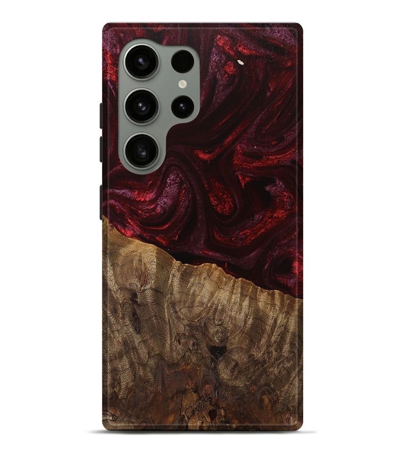 Galaxy S24 Ultra Wood Live Edge Phone Case - Tariq (Red, 745697)