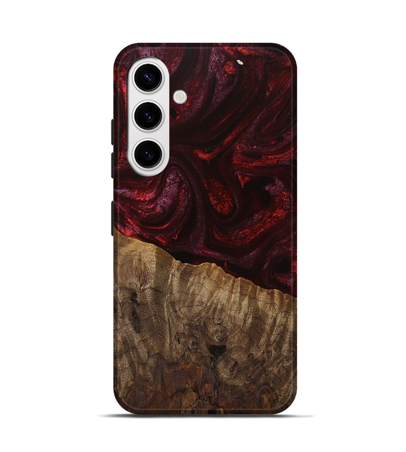 Galaxy S25 Wood Live Edge Phone Case - Tariq (Red, 745697)