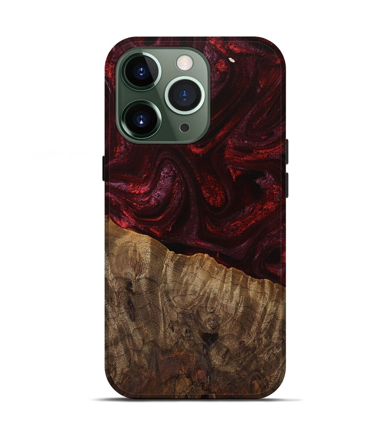 iPhone 13 Pro Wood Live Edge Phone Case - Tariq (Red, 745697)