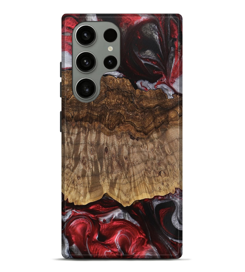 Galaxy S23 Ultra Wood Live Edge Phone Case - Abigail (Red, 745698)