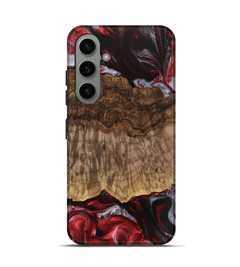 Galaxy S24 Wood Live Edge Phone Case - Abigail (Red, 745698)