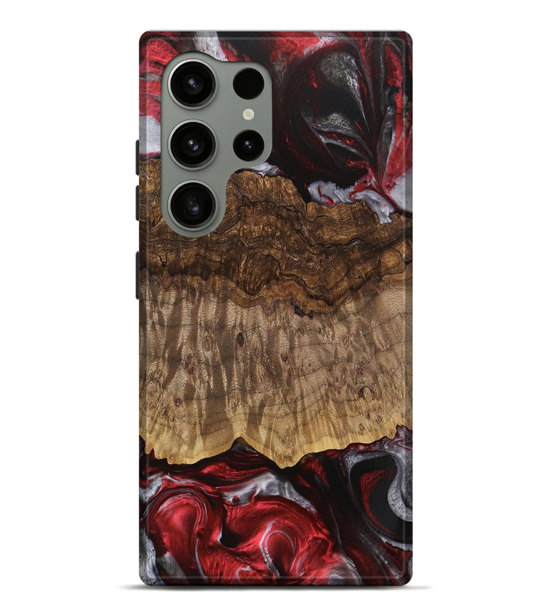 Galaxy S24 Ultra Wood Live Edge Phone Case - Abigail (Red, 745698)