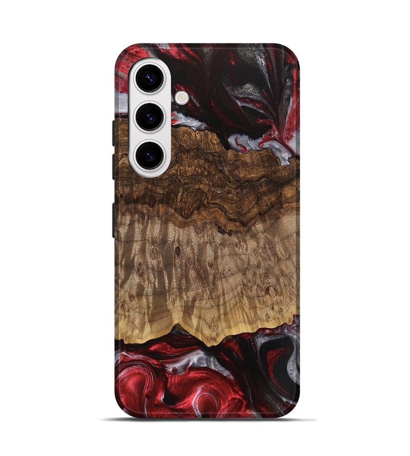 Galaxy S25 Wood Live Edge Phone Case - Abigail (Red, 745698)