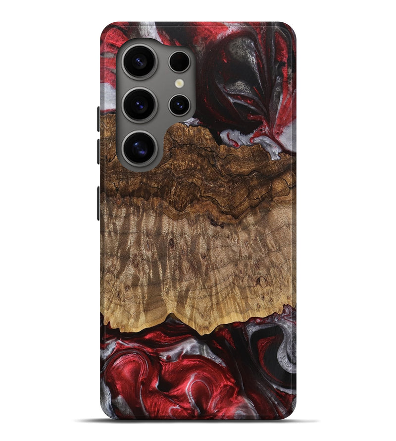 Galaxy S25 Ultra Wood Live Edge Phone Case - Abigail (Red, 745698)