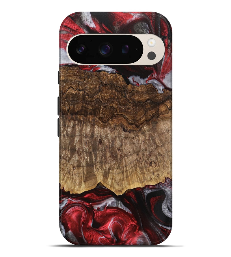 Pixel 9 Pro XL Wood Live Edge Phone Case - Abigail (Red, 745698)