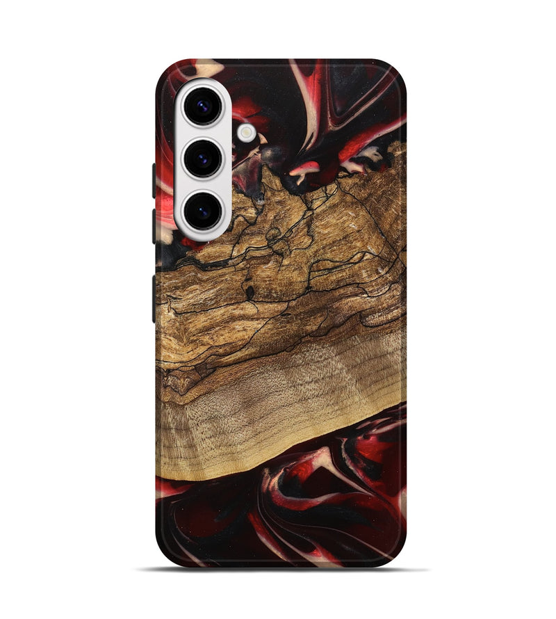 Galaxy S25 Wood Live Edge Phone Case - Lonzo (Red, 745699)