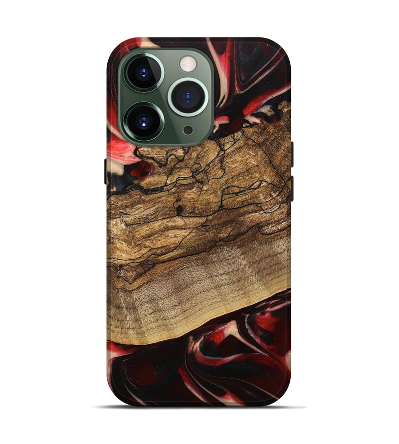 iPhone 13 Pro Wood Live Edge Phone Case - Lonzo (Red, 745699)