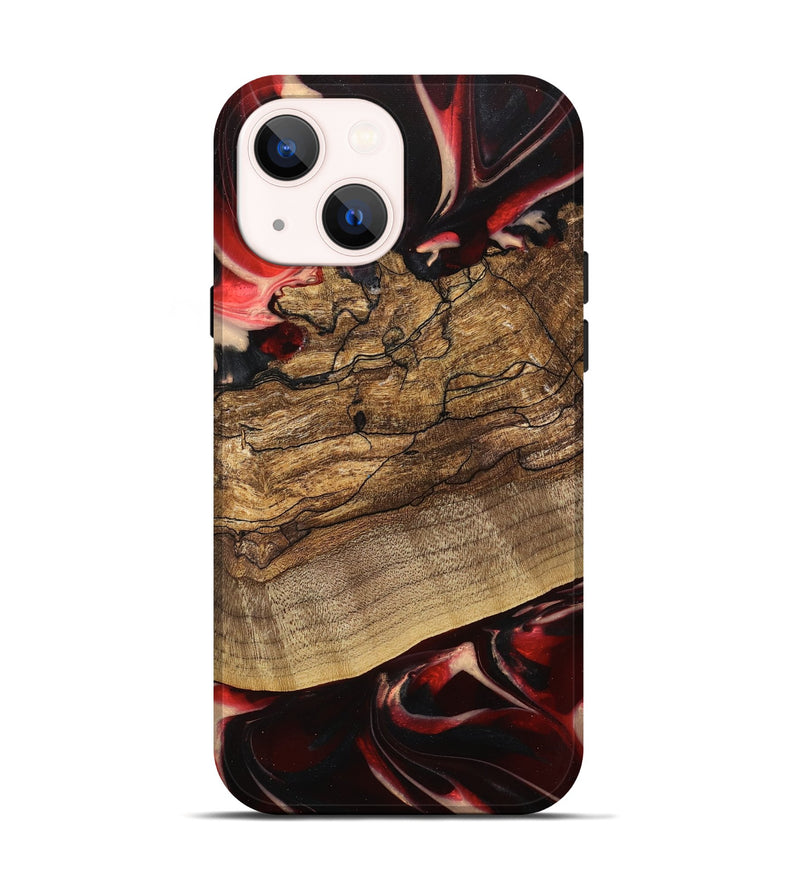 iPhone 14 Wood Live Edge Phone Case - Lonzo (Red, 745699)