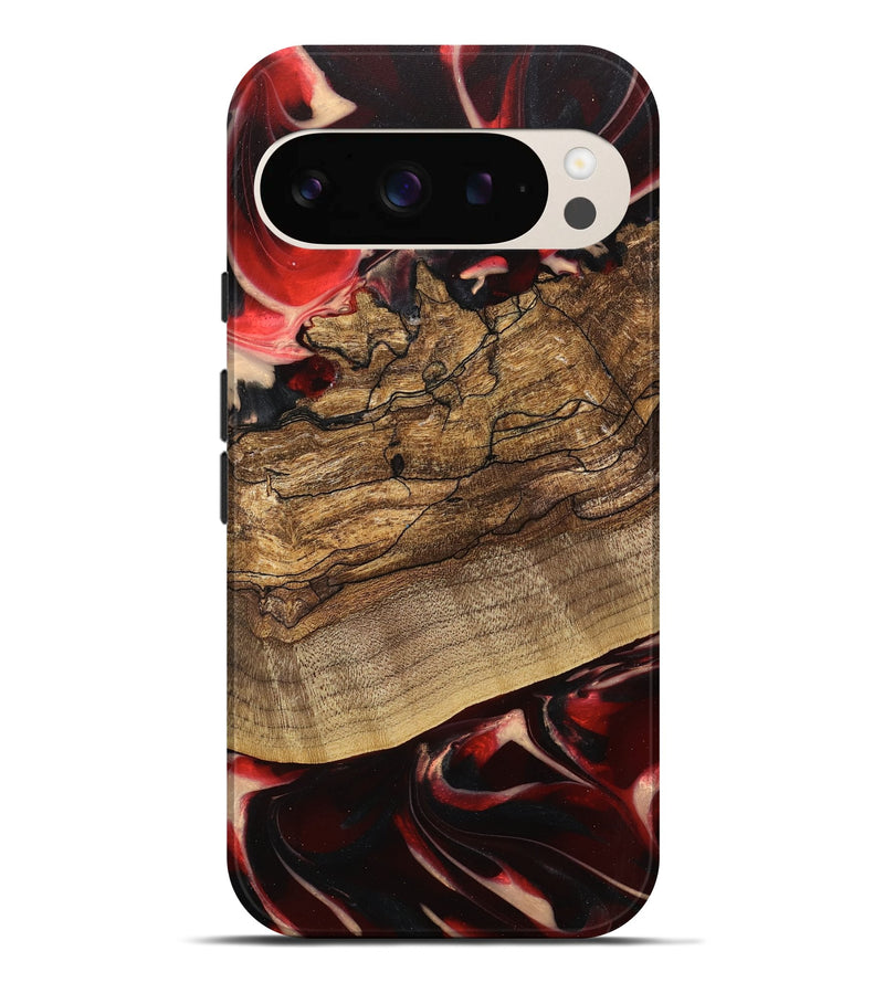 Pixel 9 Pro XL Wood Live Edge Phone Case - Lonzo (Red, 745699)