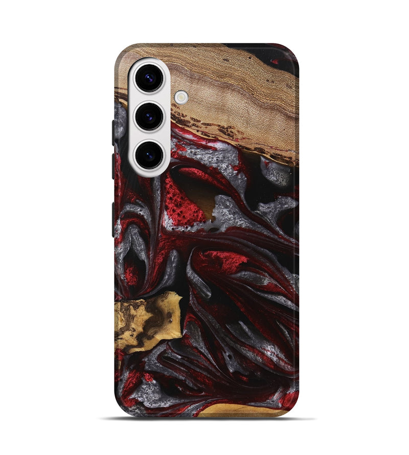 Galaxy S25 Wood Live Edge Phone Case - Nakita (Red, 745700)