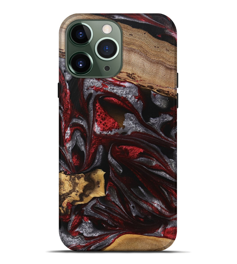 iPhone 13 Pro Max Wood Live Edge Phone Case - Nakita (Red, 745700)