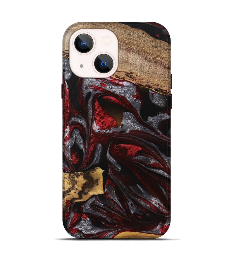 iPhone 14 Wood Live Edge Phone Case - Nakita (Red, 745700)