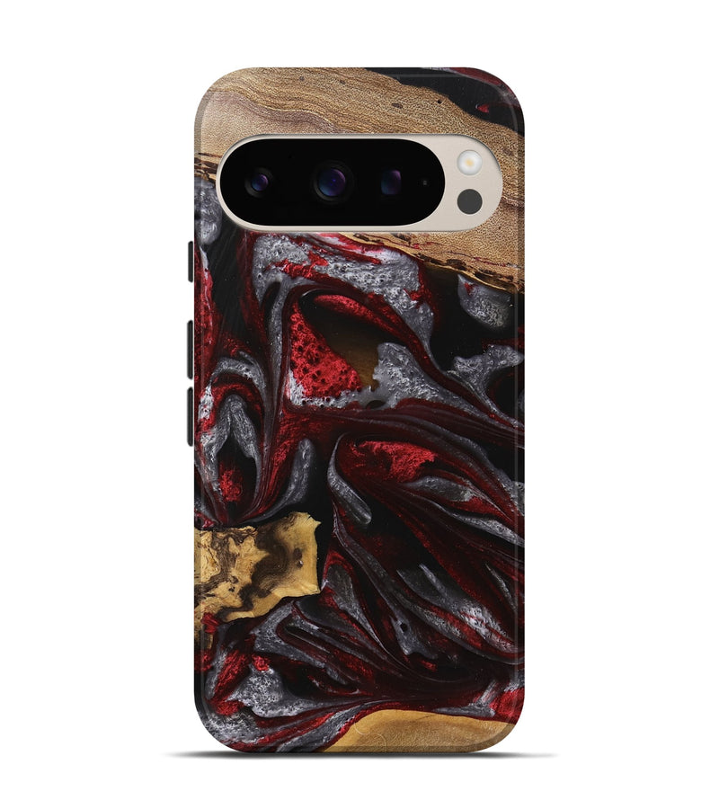 Pixel 9 Pro Wood Live Edge Phone Case - Nakita (Red, 745700)