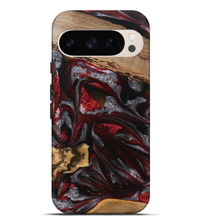 Pixel 9 Pro XL Wood Live Edge Phone Case - Nakita (Red, 745700)