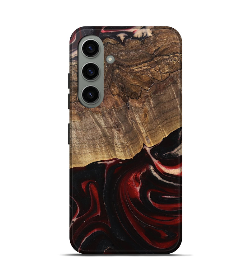 Galaxy S24 Wood Live Edge Phone Case - Bristol (Red, 745701)