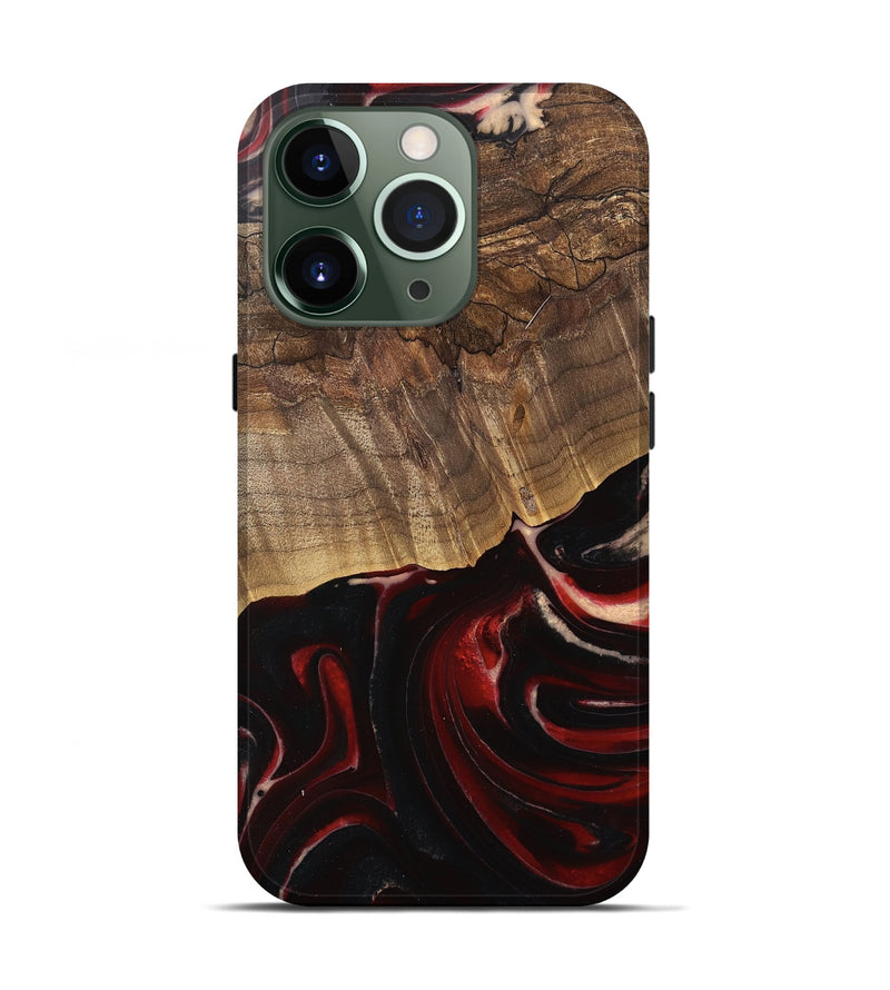 iPhone 13 Pro Wood Live Edge Phone Case - Bristol (Red, 745701)