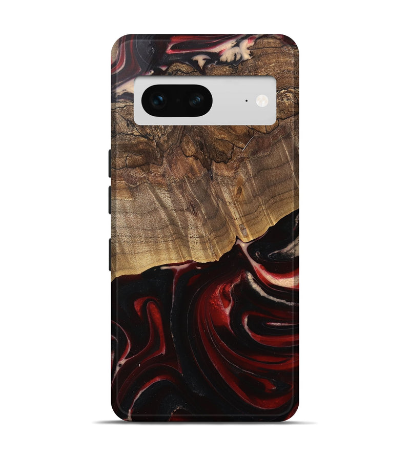 Pixel 7 Wood Live Edge Phone Case - Bristol (Red, 745701)