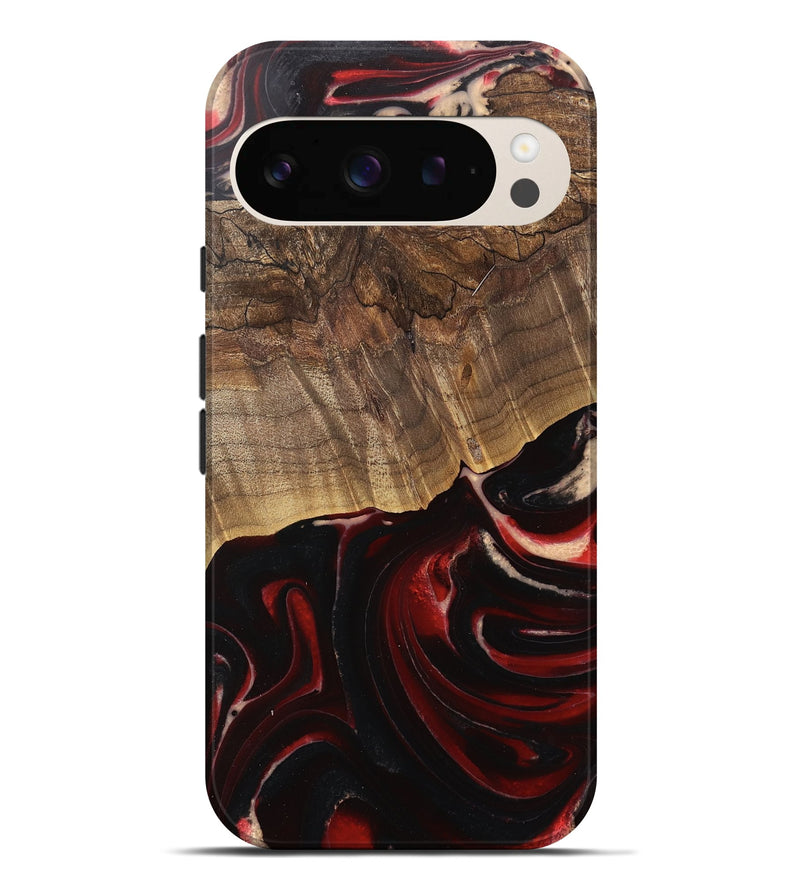 Pixel 9 Pro XL Wood Live Edge Phone Case - Bristol (Red, 745701)