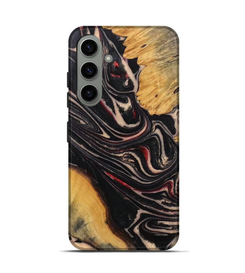 Galaxy S24 Wood Live Edge Phone Case - Rowen (Black & White, 745702)