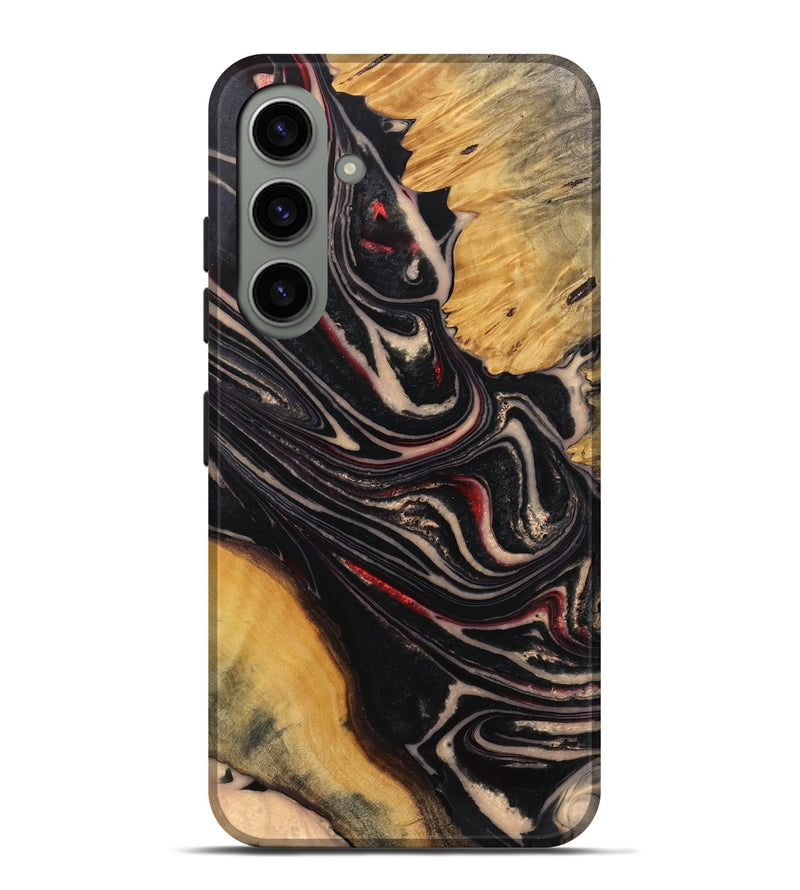 Galaxy S24 Plus Wood Live Edge Phone Case - Rowen (Black & White, 745702)