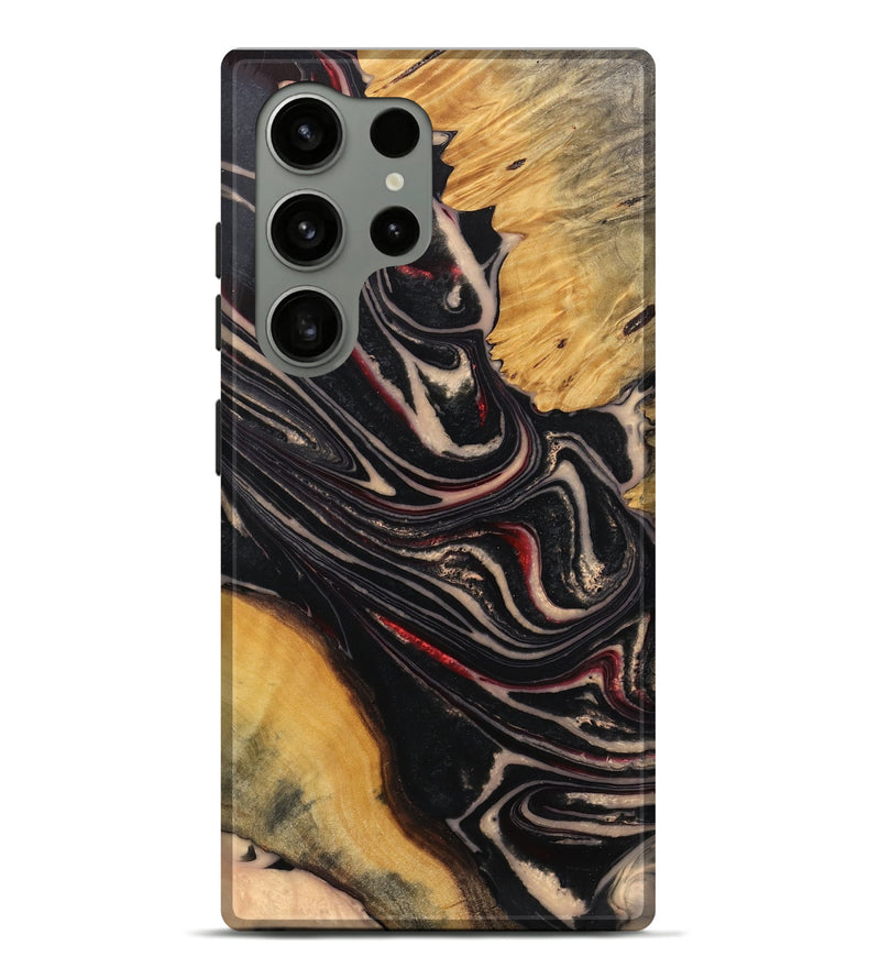 Galaxy S24 Ultra Wood Live Edge Phone Case - Rowen (Black & White, 745702)