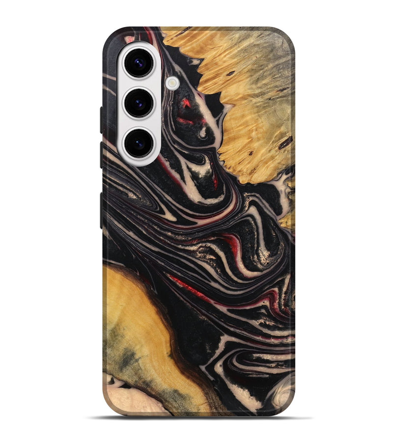 Galaxy S25 Plus Wood Live Edge Phone Case - Rowen (Black & White, 745702)