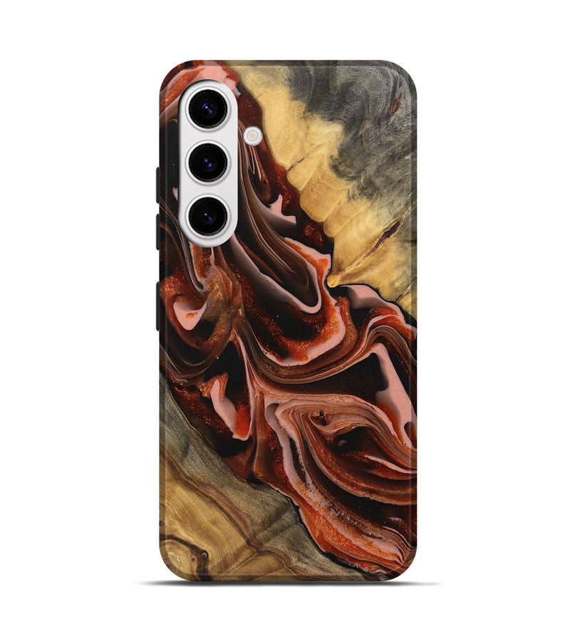 Galaxy S25 Wood Live Edge Phone Case - Blanche (Red, 745703)