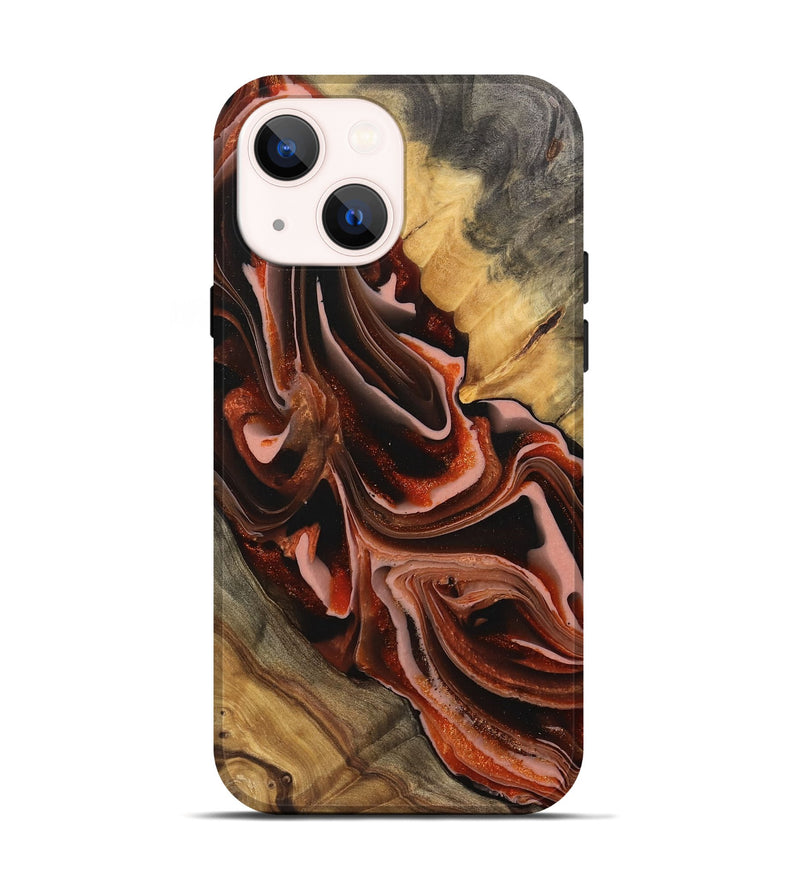 iPhone 14 Wood Live Edge Phone Case - Blanche (Red, 745703)