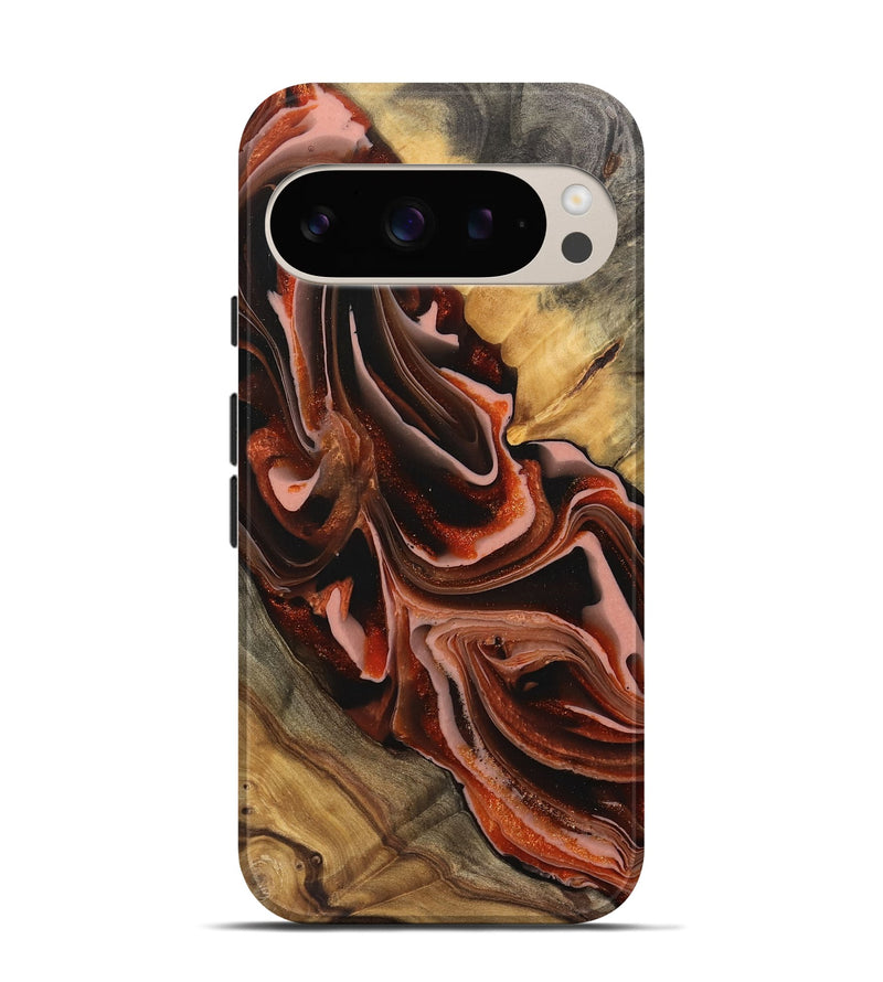 Pixel 9 Pro Wood Live Edge Phone Case - Blanche (Red, 745703)