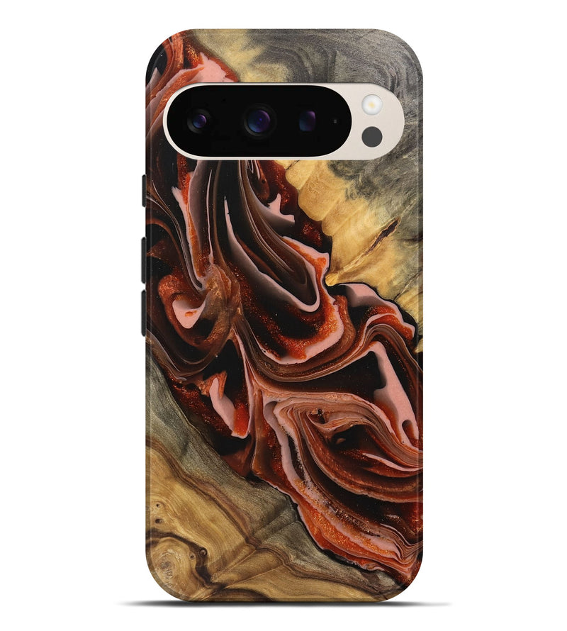 Pixel 9 Pro XL Wood Live Edge Phone Case - Blanche (Red, 745703)