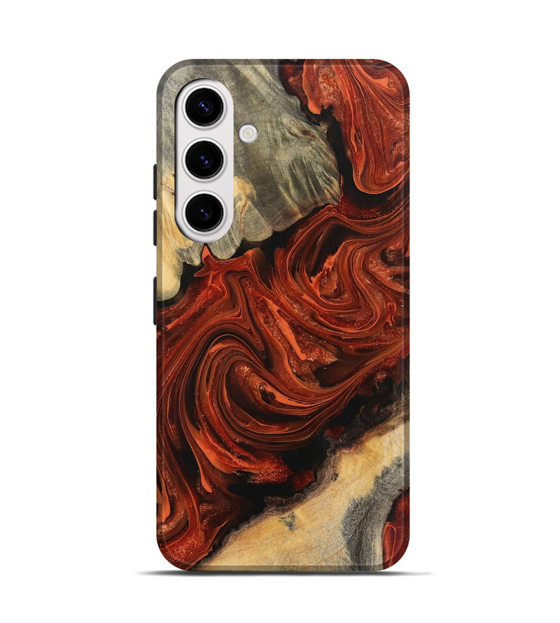 Galaxy S25 Wood Live Edge Phone Case - Wyatt (Red, 745704)