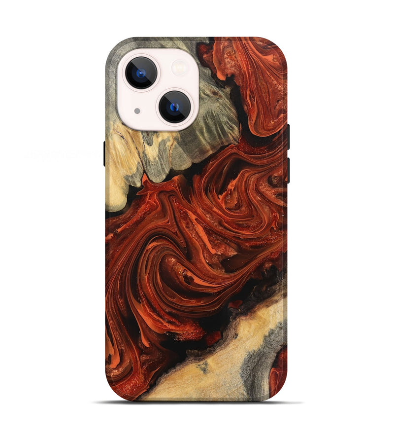 iPhone 13 Wood Live Edge Phone Case - Wyatt (Red, 745704)