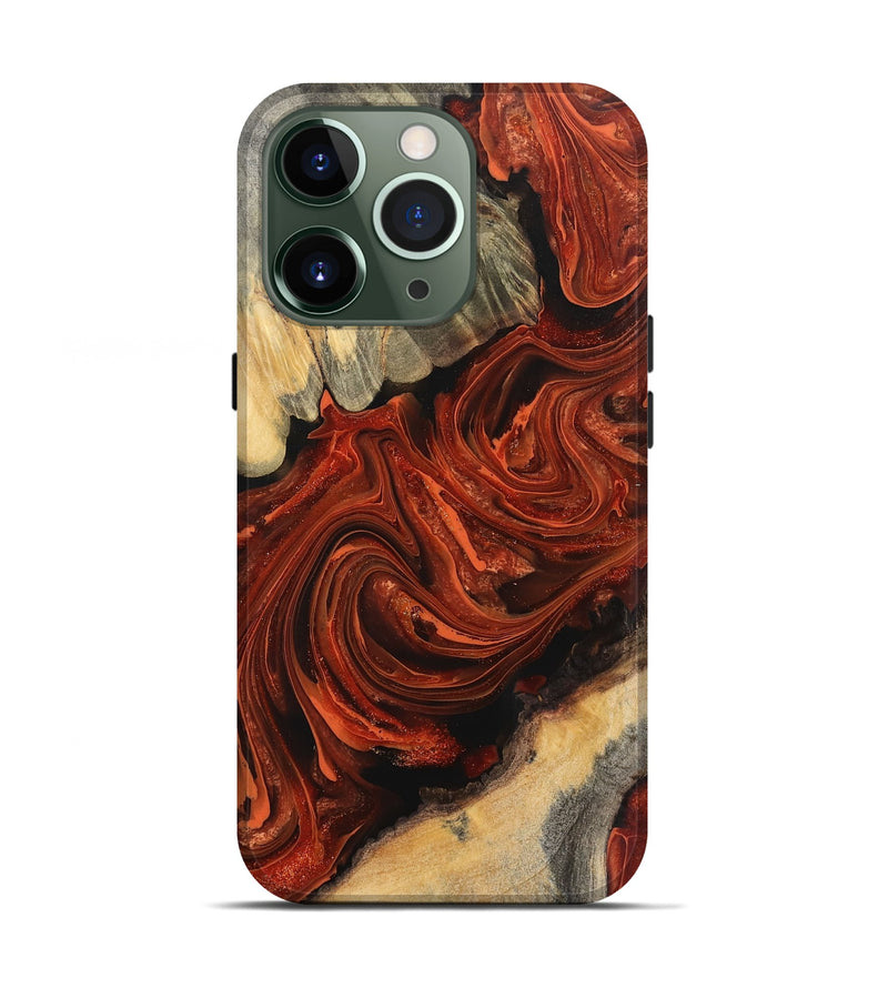 iPhone 13 Pro Wood Live Edge Phone Case - Wyatt (Red, 745704)