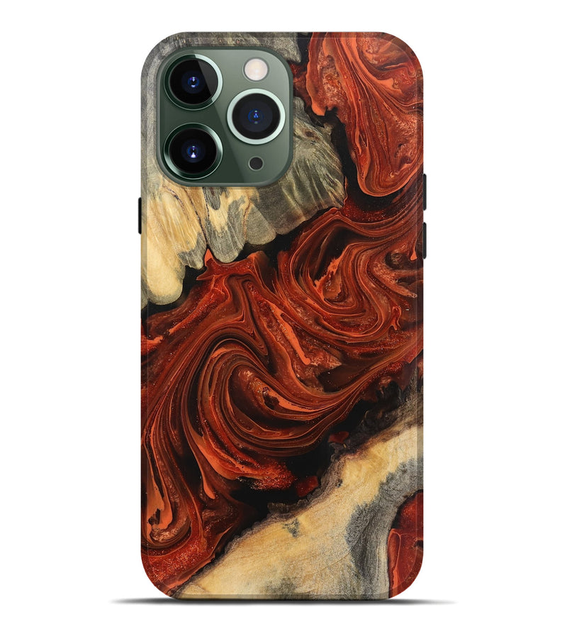 iPhone 13 Pro Max Wood Live Edge Phone Case - Wyatt (Red, 745704)