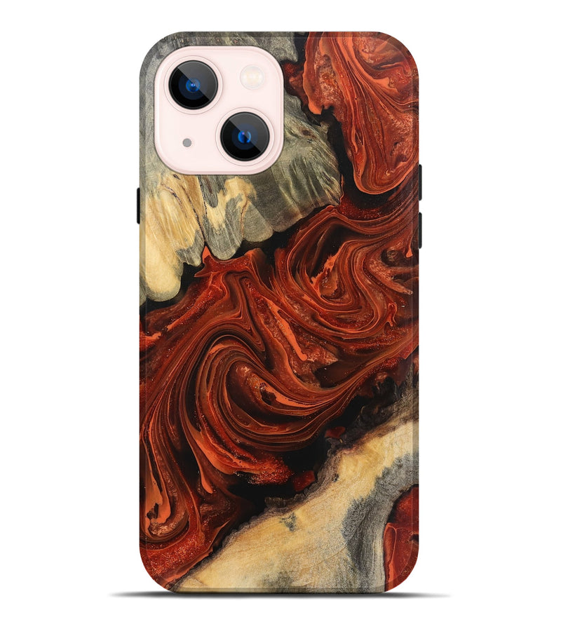 iPhone 14 Plus Wood Live Edge Phone Case - Wyatt (Red, 745704)