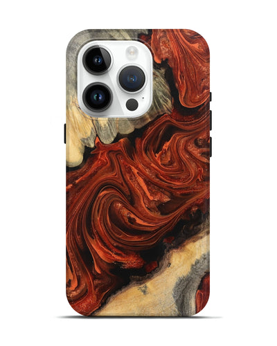 iPhone 15 Pro Wood Live Edge Phone Case - Wyatt (Red, 745704)