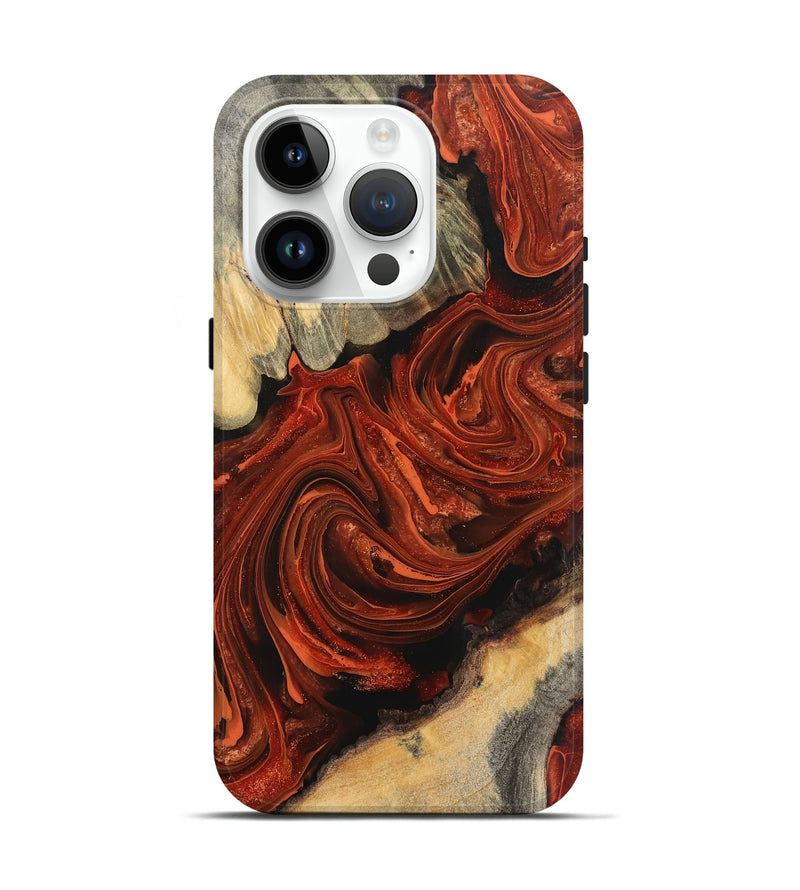 iPhone 15 Pro Wood Live Edge Phone Case - Wyatt (Red, 745704)