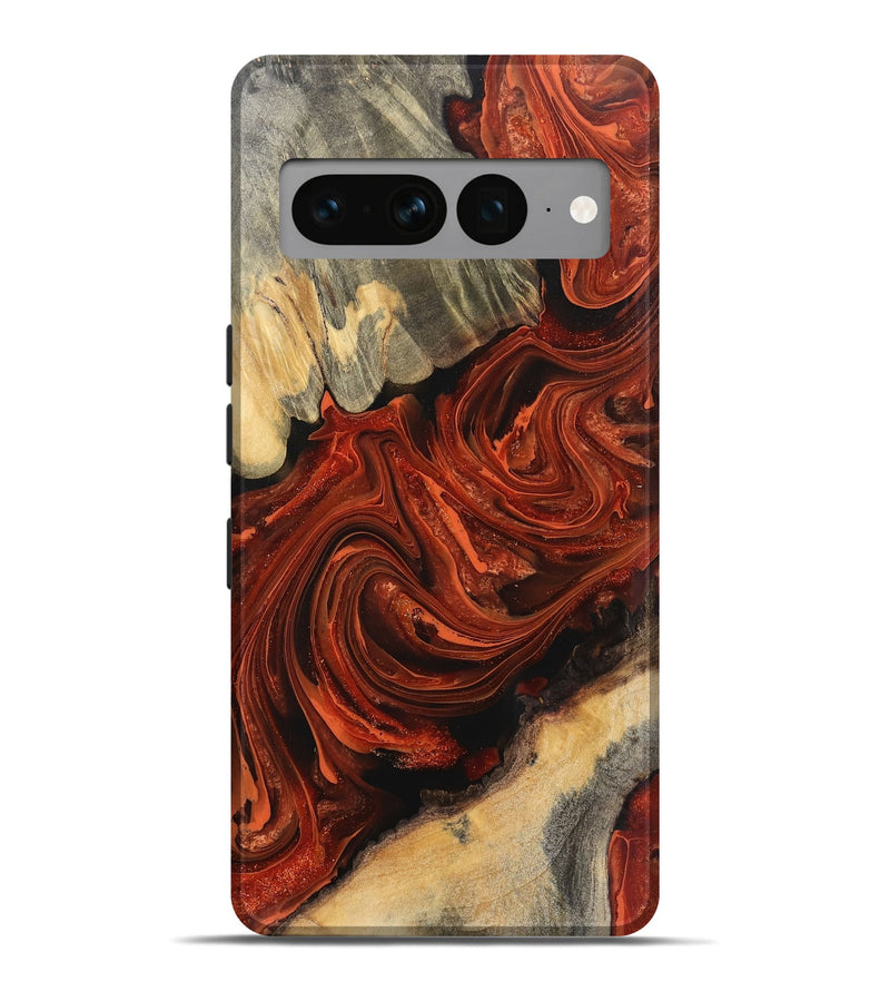 Pixel 7 Pro Wood Live Edge Phone Case - Wyatt (Red, 745704)