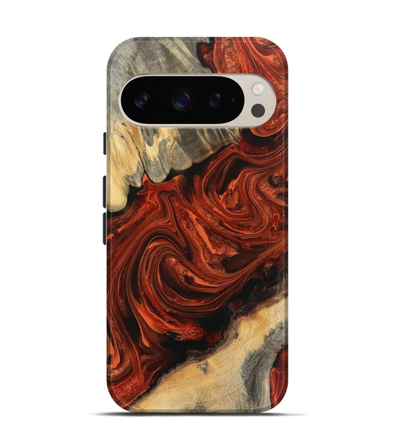 Pixel 9 Pro Wood Live Edge Phone Case - Wyatt (Red, 745704)