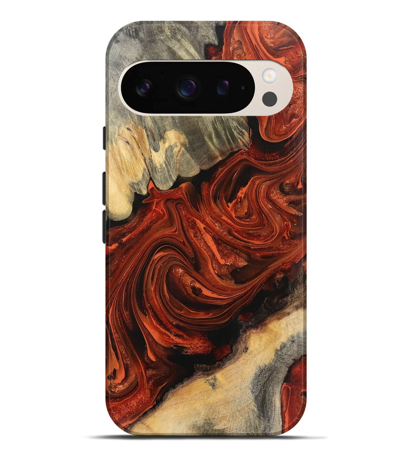 Pixel 9 Pro XL Wood Live Edge Phone Case - Wyatt (Red, 745704)