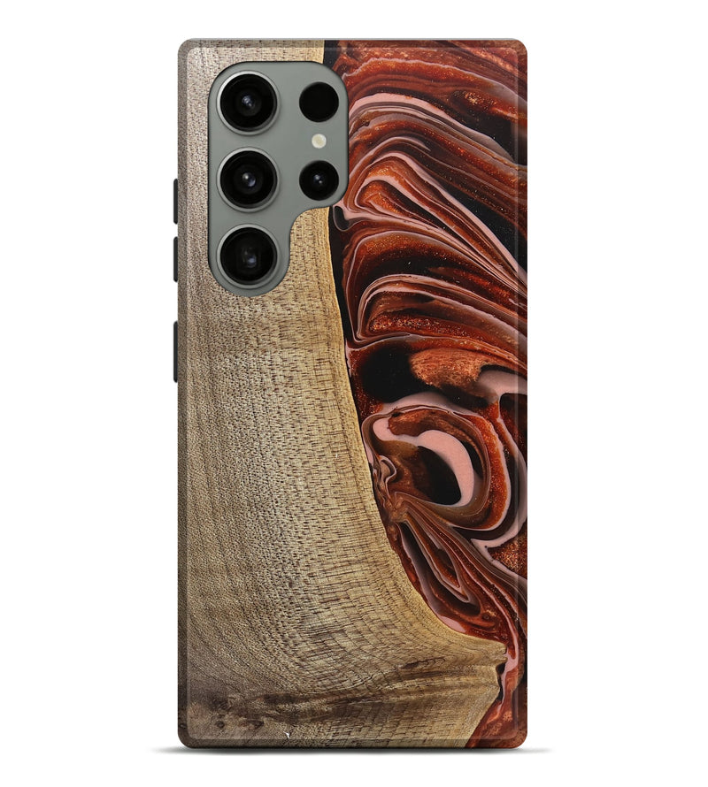 Galaxy S23 Ultra Wood Live Edge Phone Case - Lotta (Red, 745706)