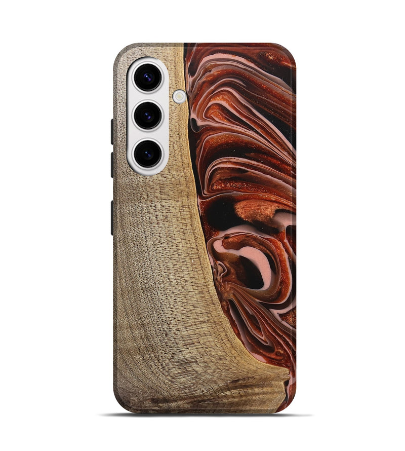 Galaxy S25 Wood Live Edge Phone Case - Lotta (Red, 745706)