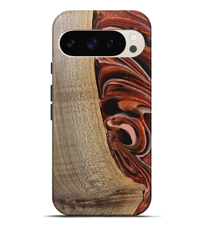 Pixel 9 Pro XL Wood Live Edge Phone Case - Lotta (Red, 745706)