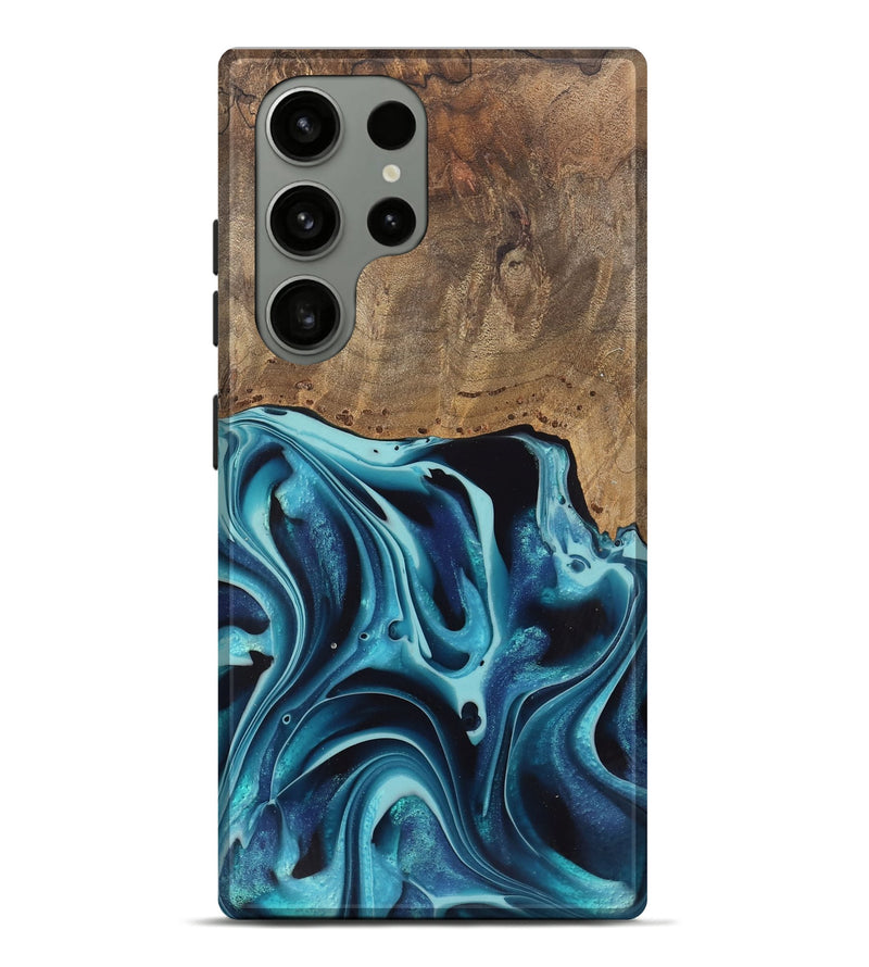 Galaxy S23 Ultra Wood Live Edge Phone Case - Novalee (Blue, 745709)