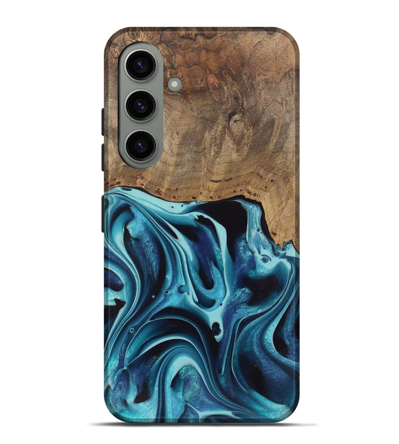 Galaxy S24 Plus Wood Live Edge Phone Case - Novalee (Blue, 745709)